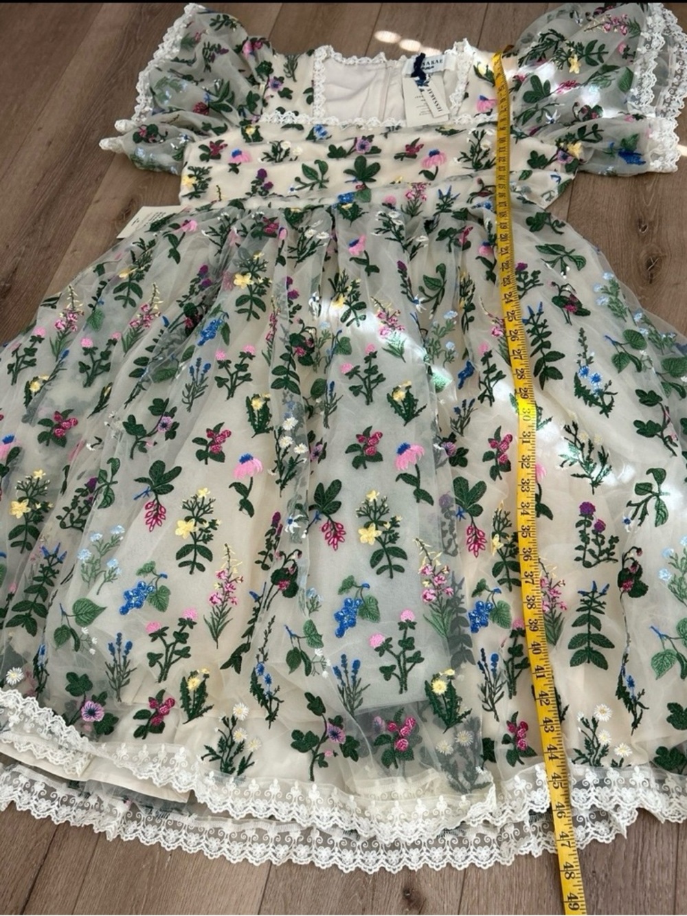 JESSAKAE Floral Dress, New With Tag, Size 1X,
Color Light Beige. - Picture 6 of 12